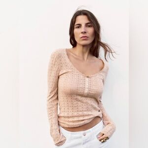 Zara knit long sleeve shirt